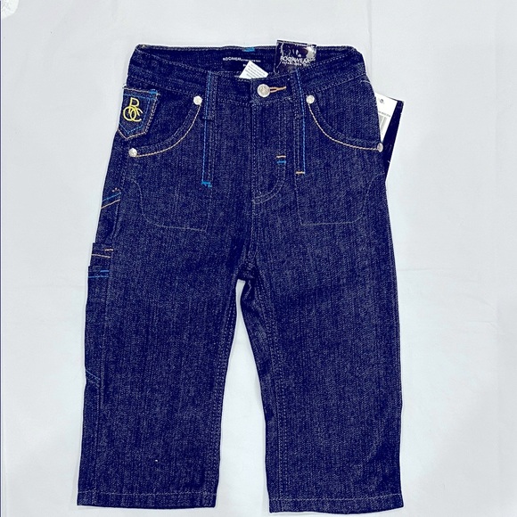 Rocawear Other - Rocawear Dark Denim Jeans with Yellow and Blue Stitching